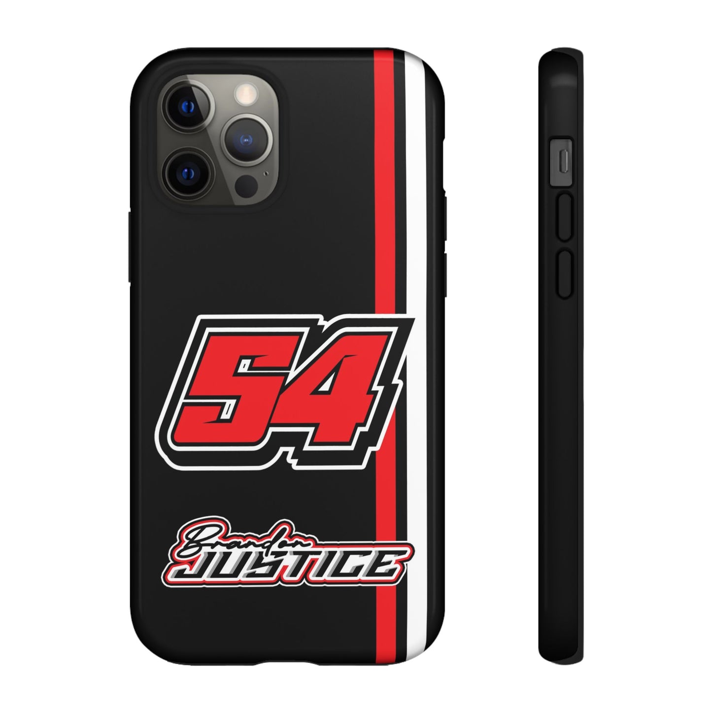 Brandon Justice #54 Race Stripe Phone Case