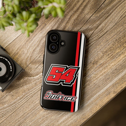 Brandon Justice #54 Race Stripe Phone Case