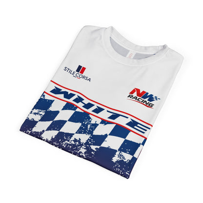 White #95 Checkered Surge Performance Tee