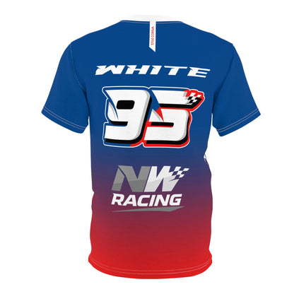 White #95 Checkered Surge Performance Tee