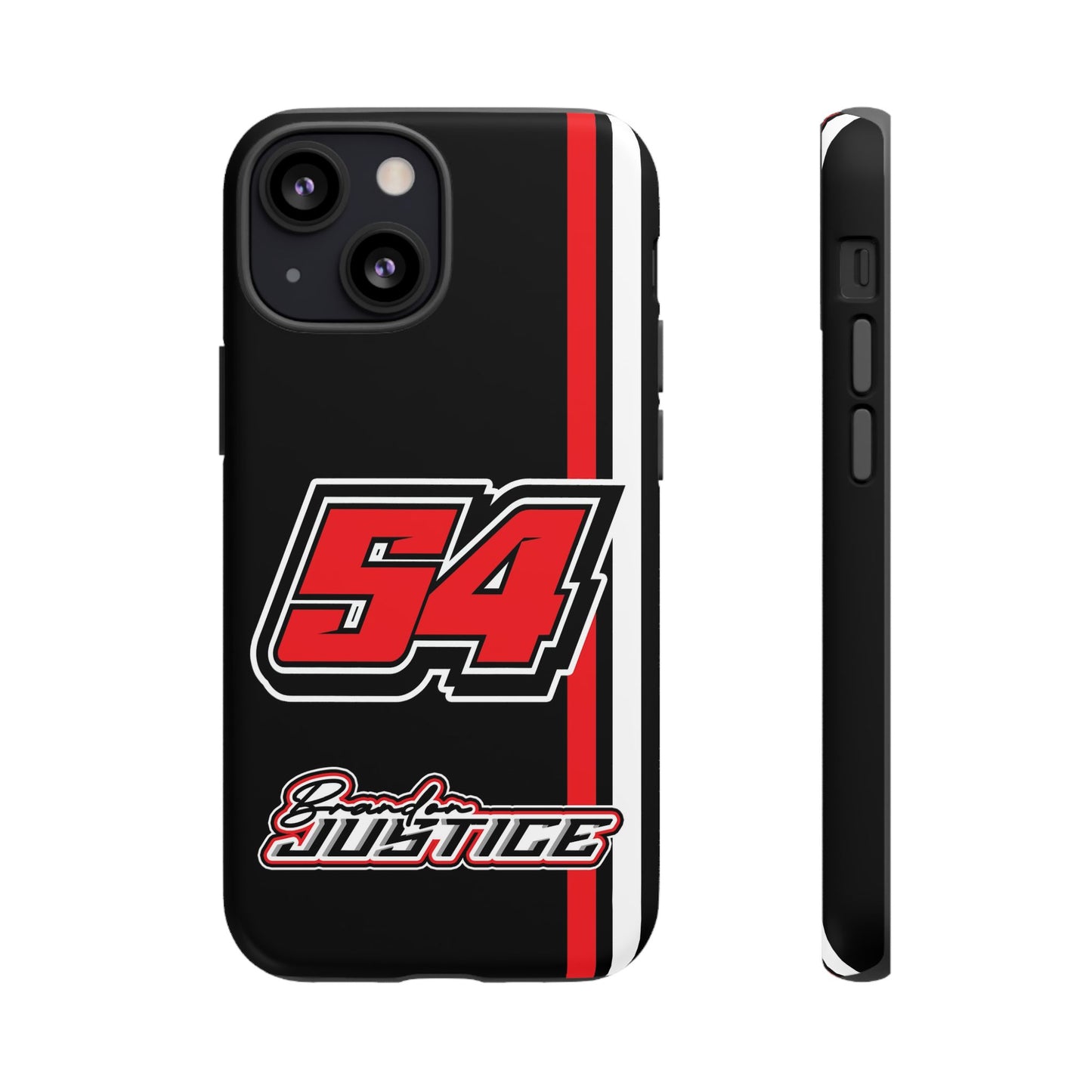 Brandon Justice #54 Race Stripe Phone Case
