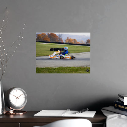 Velocity in Blue – Matte Finish Poster