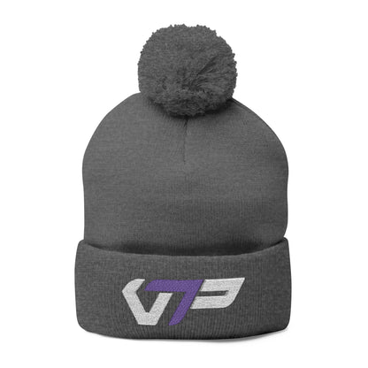 V7P Purple Pom Beanie