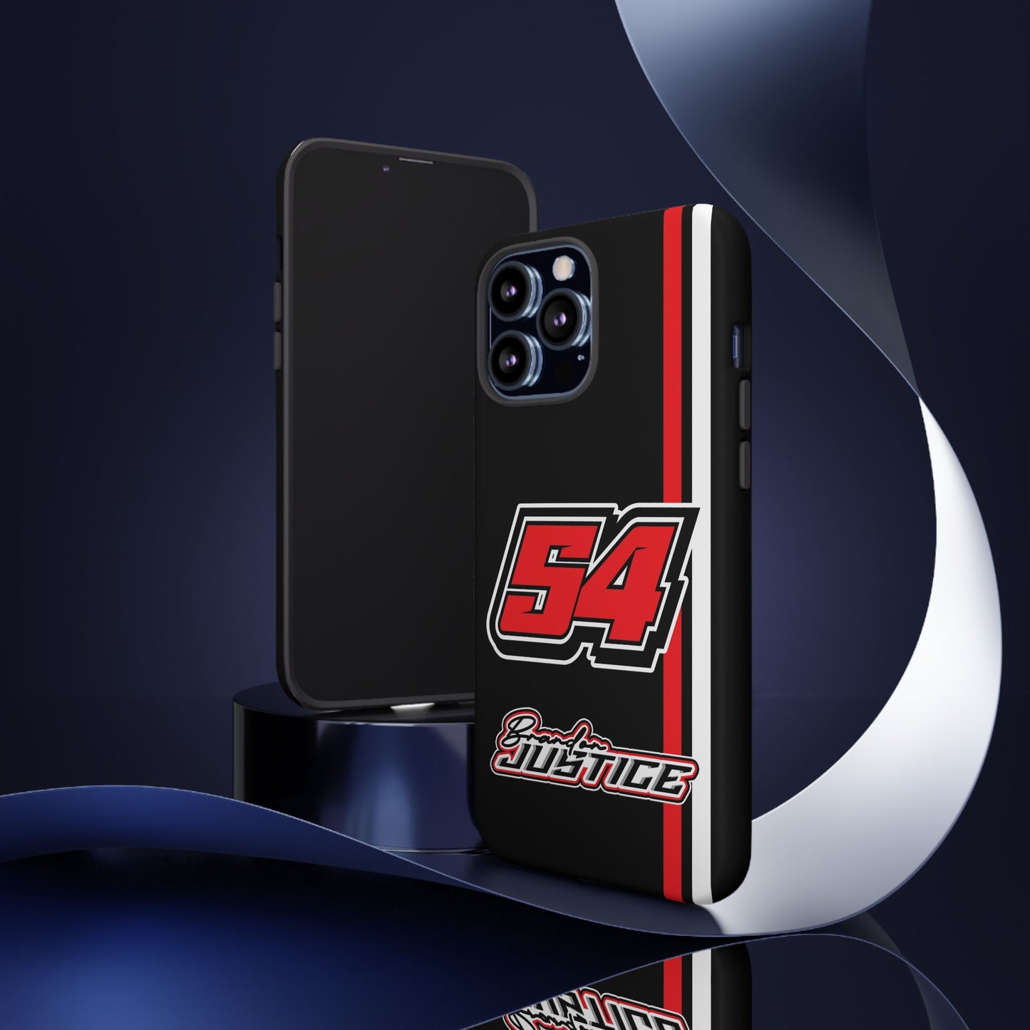 Brandon Justice #54 Race Stripe Phone Case