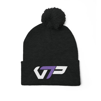 V7P Purple Pom Beanie
