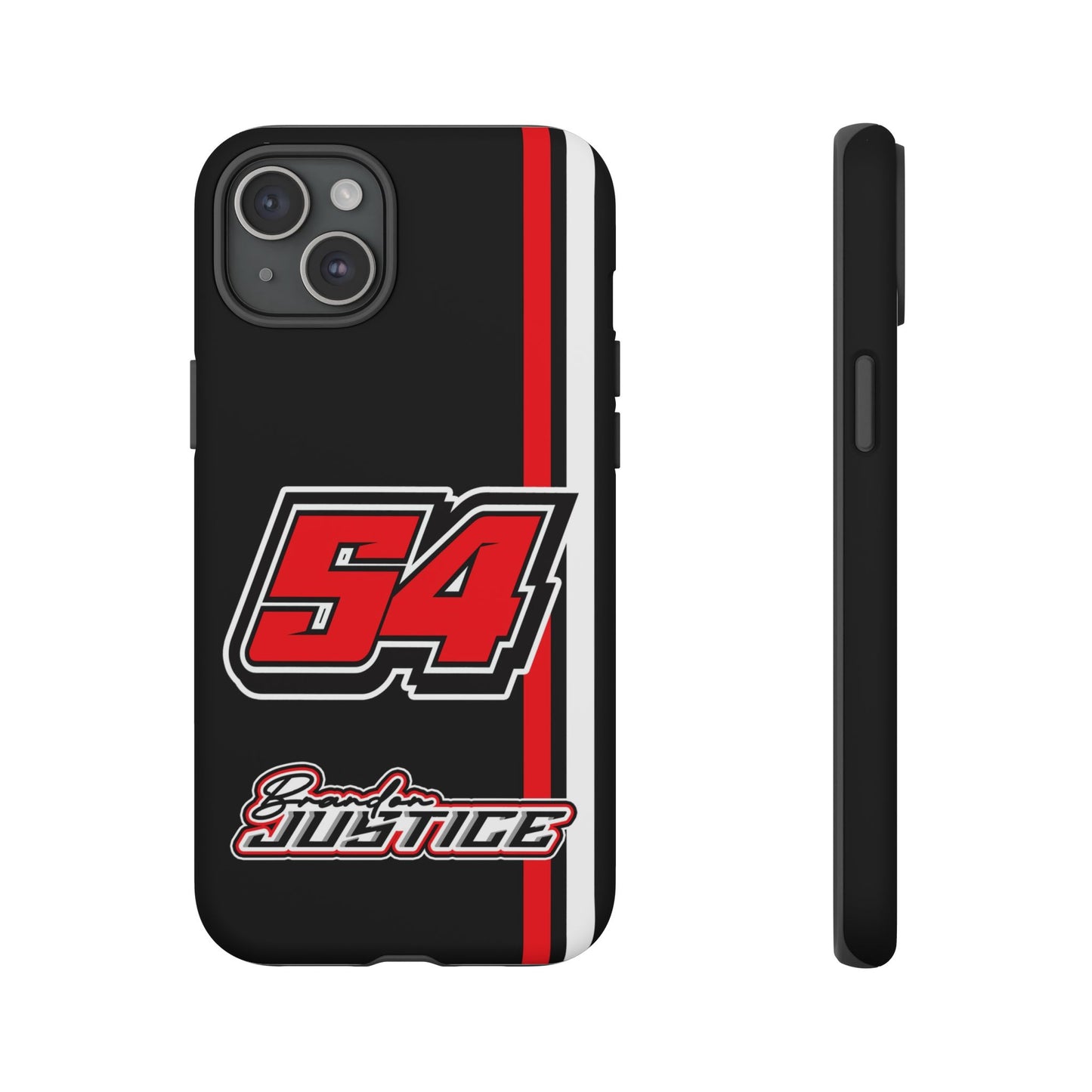 Brandon Justice #54 Race Stripe Phone Case