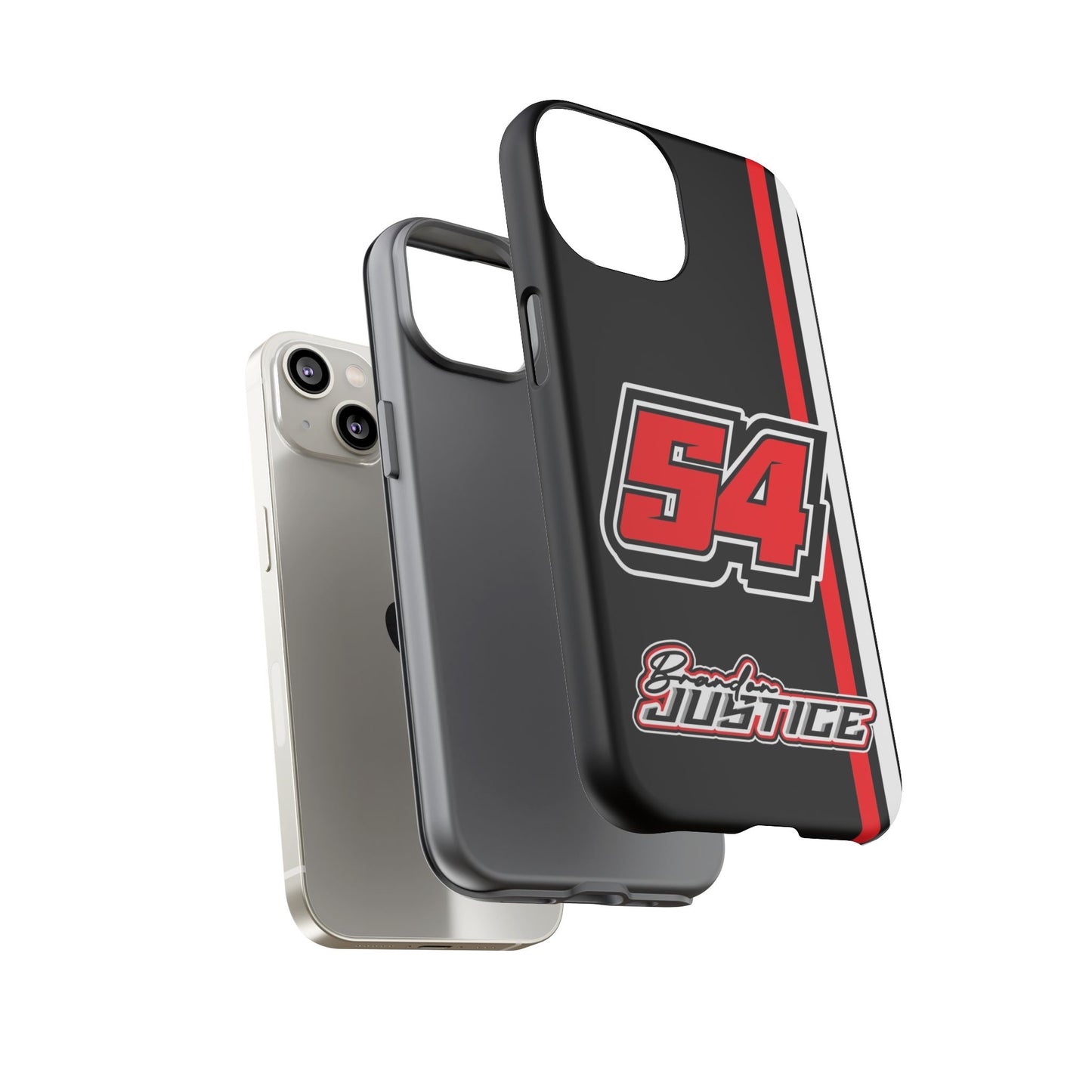Brandon Justice #54 Race Stripe Phone Case