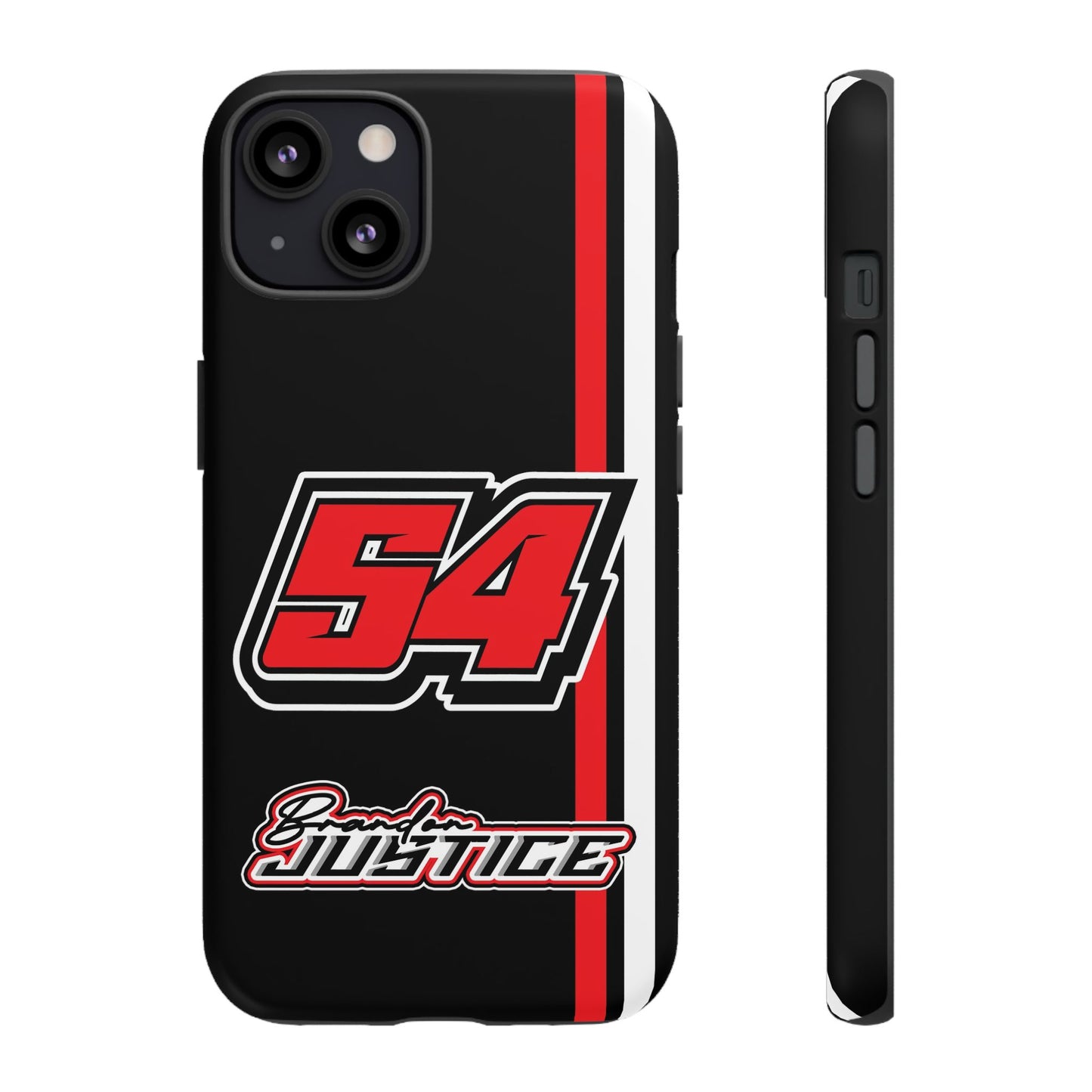 Brandon Justice #54 Race Stripe Phone Case