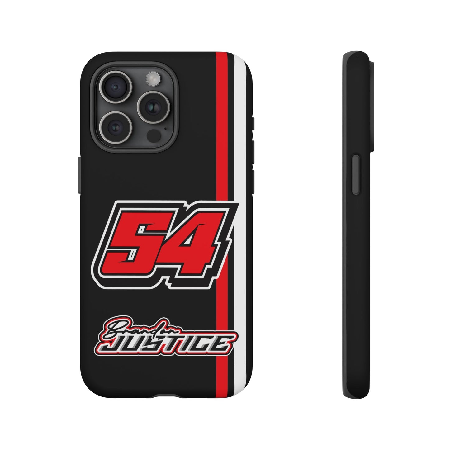 Brandon Justice #54 Race Stripe Phone Case