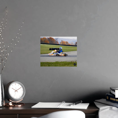 Velocity in Blue – Matte Finish Poster