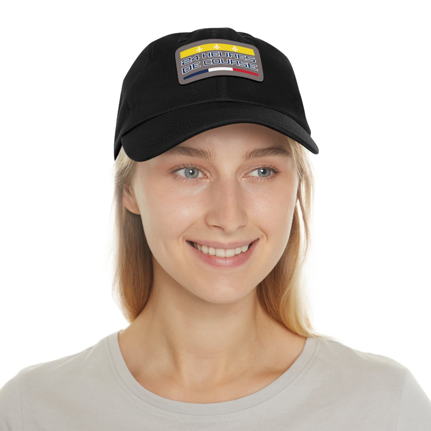 24 Heures de Course Vintage Style - Leather Patch Cap