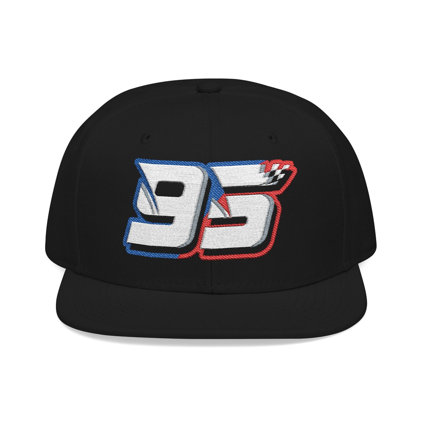 Noah White #95 Checkered Strike Snapback Cap