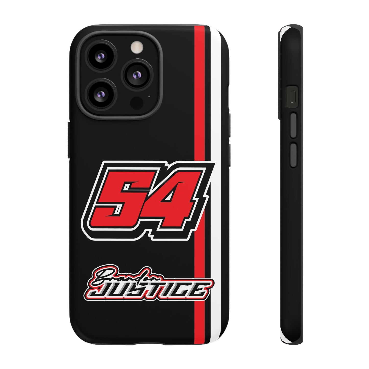 Brandon Justice #54 Race Stripe Phone Case