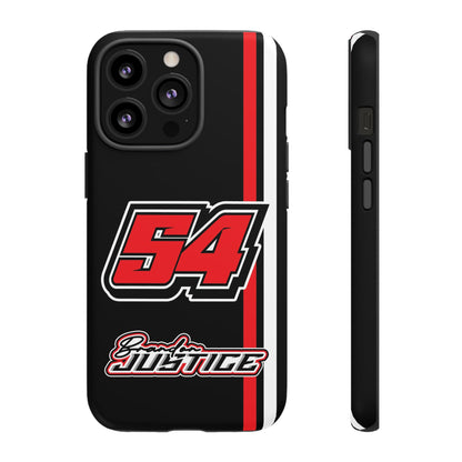 Brandon Justice #54 Race Stripe Phone Case