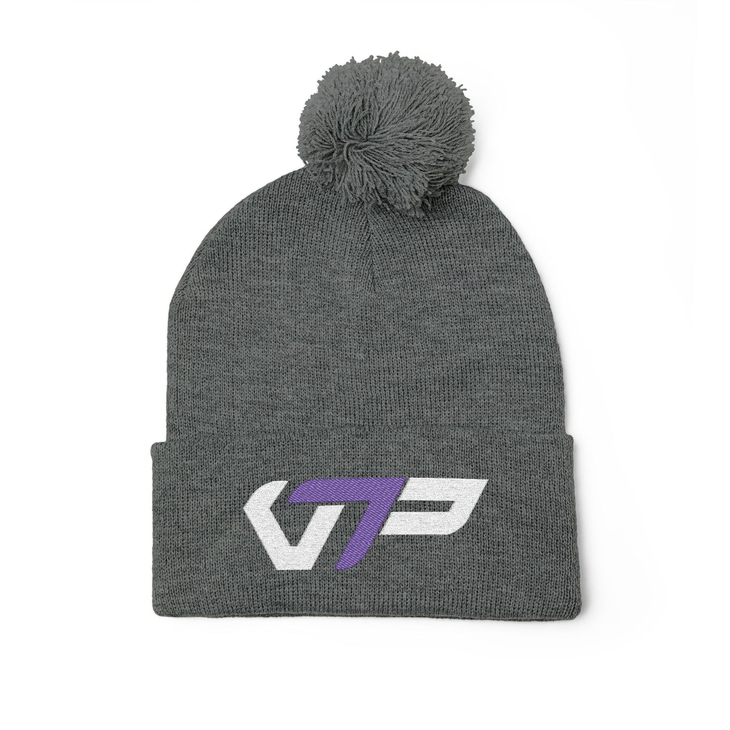 V7P Purple Pom Beanie