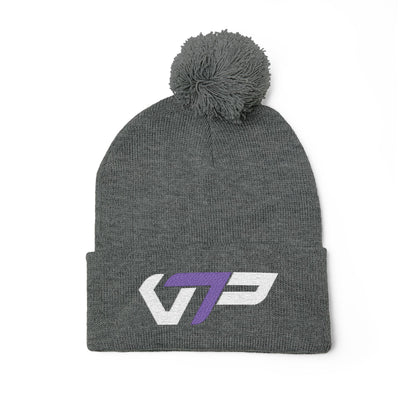 V7P Purple Pom Beanie