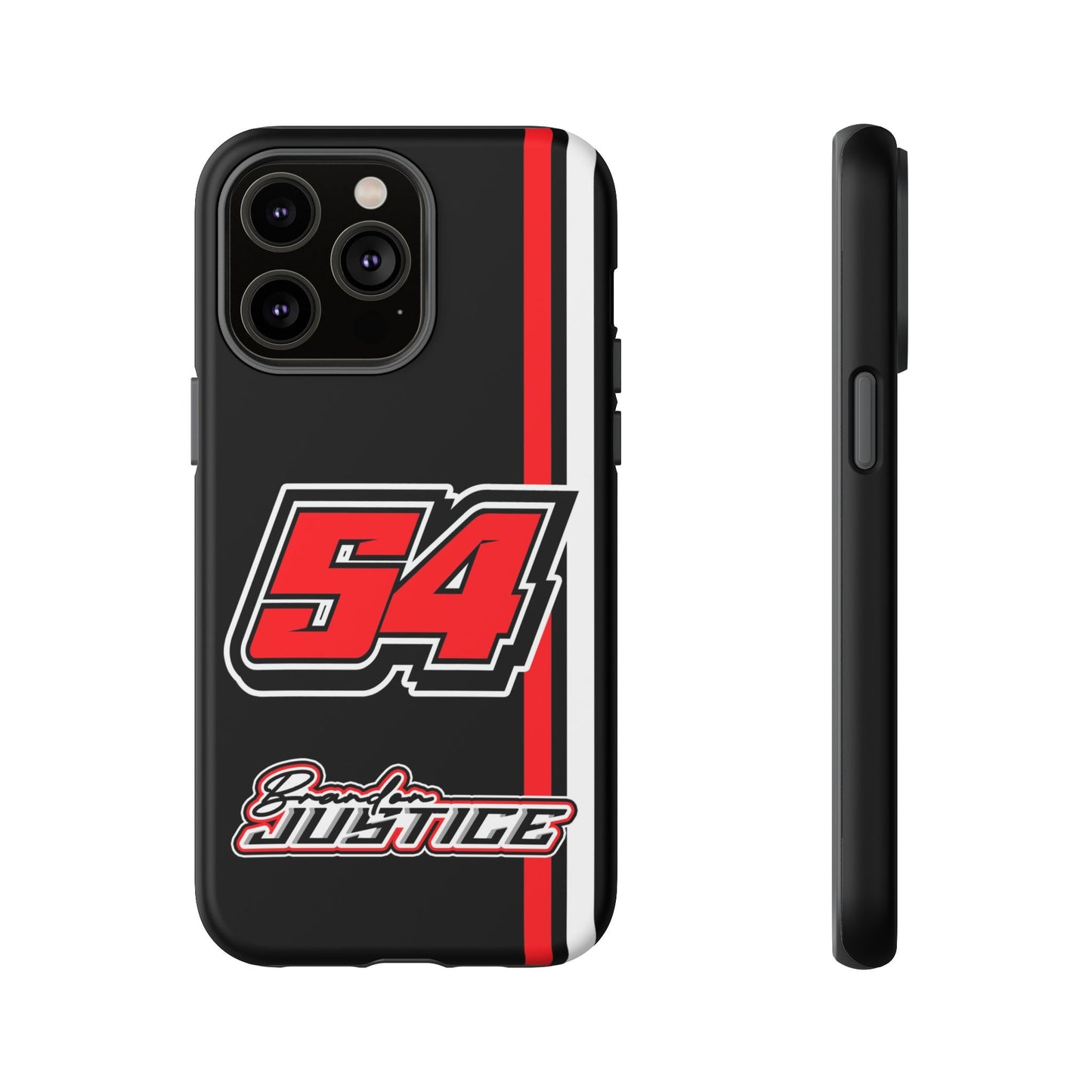 Brandon Justice #54 Race Stripe Phone Case