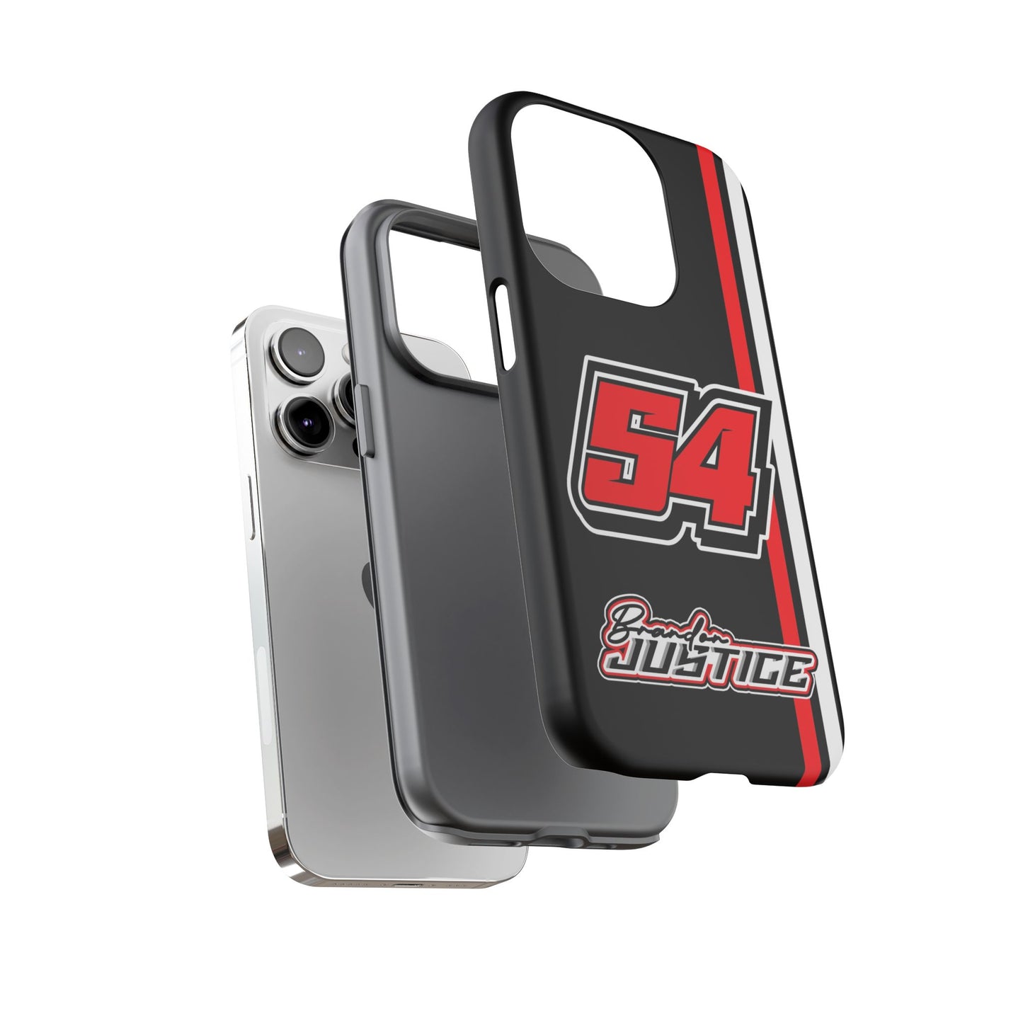 Brandon Justice #54 Race Stripe Phone Case