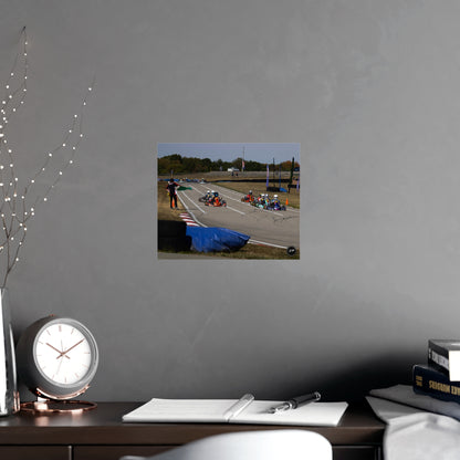 Green Flag Frenzy – Matte Finish Poster