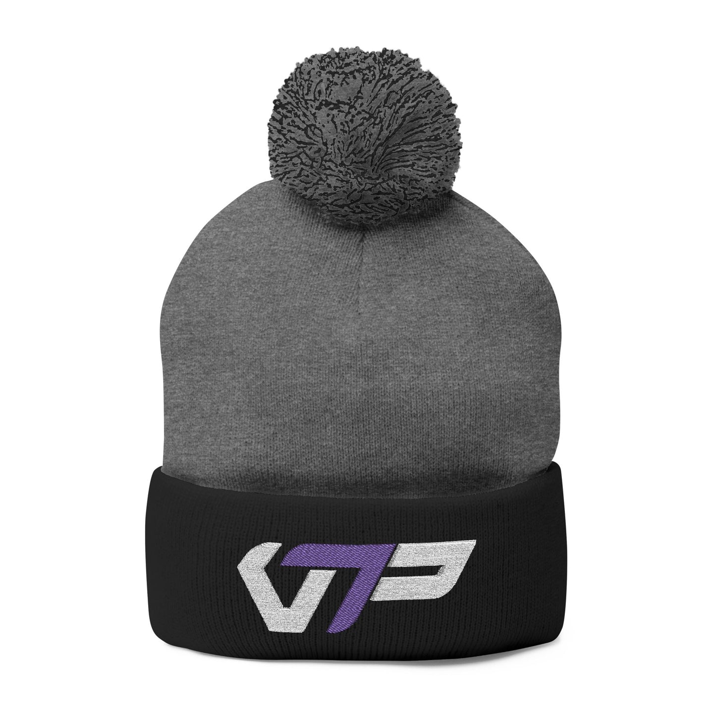 V7P Purple Pom Beanie