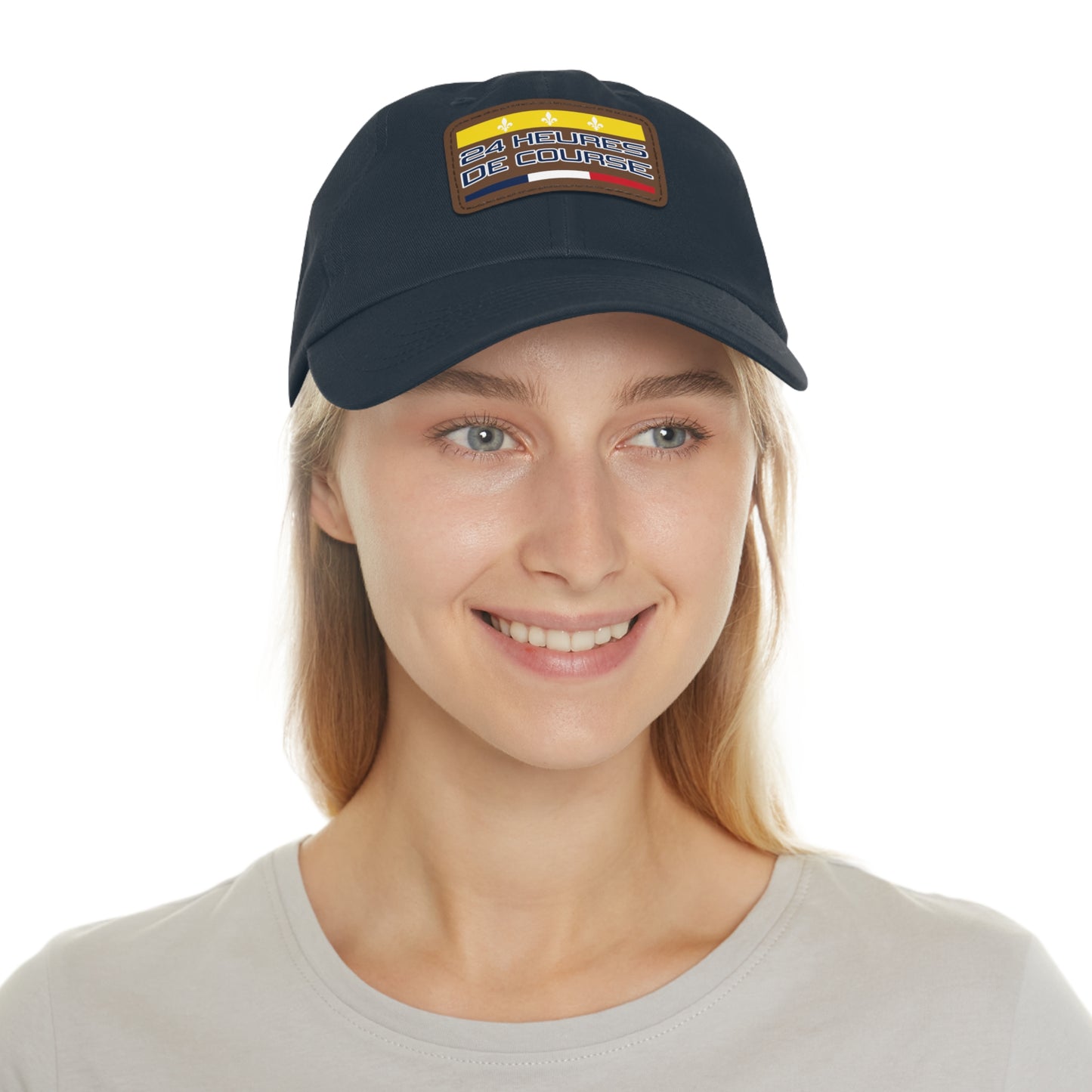 24 Heures de Course Vintage Style - Leather Patch Cap