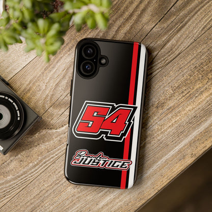 Brandon Justice #54 Race Stripe Phone Case