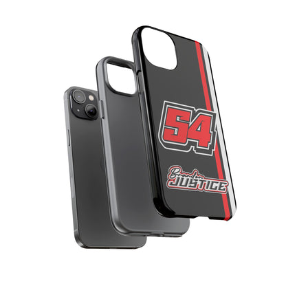 Brandon Justice #54 Race Stripe Phone Case