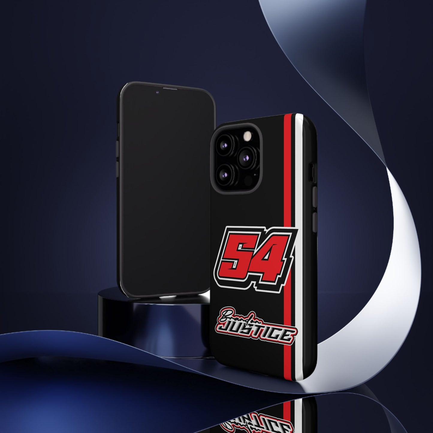 Brandon Justice #54 Race Stripe Phone Case