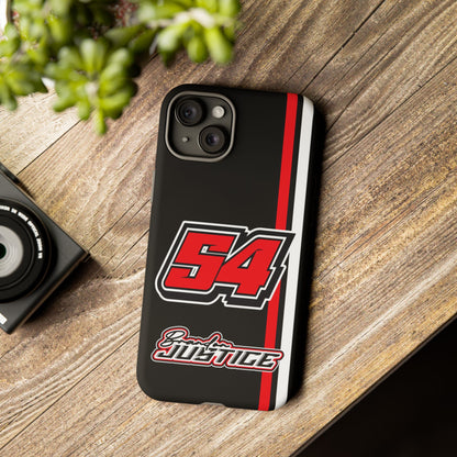 Brandon Justice #54 Race Stripe Phone Case