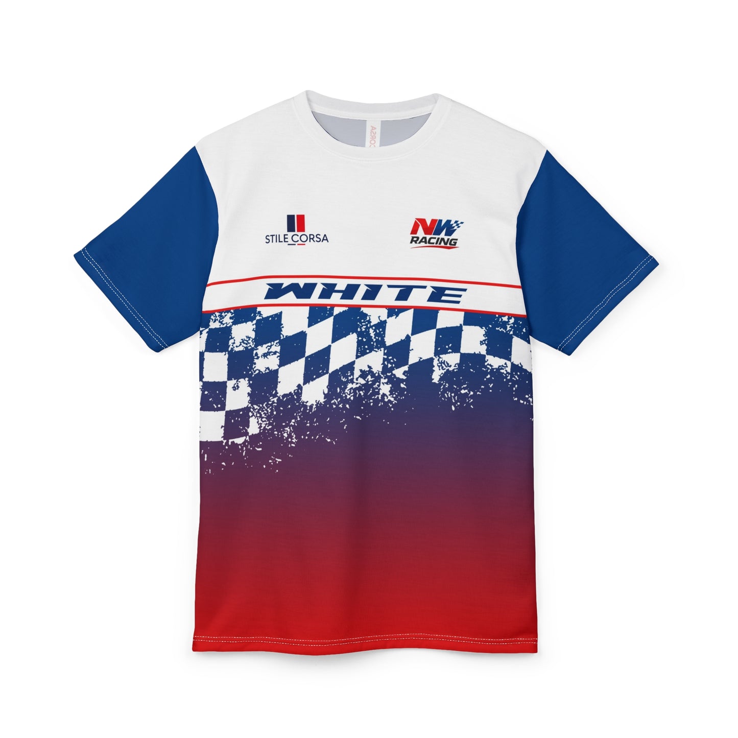 White #95 Checkered Surge Performance Tee
