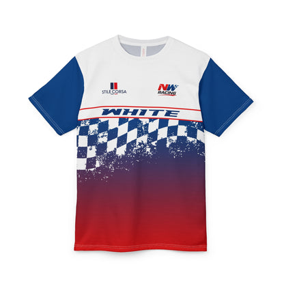 White #95 Checkered Surge Performance Tee