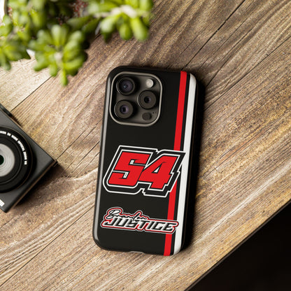 Brandon Justice #54 Race Stripe Phone Case