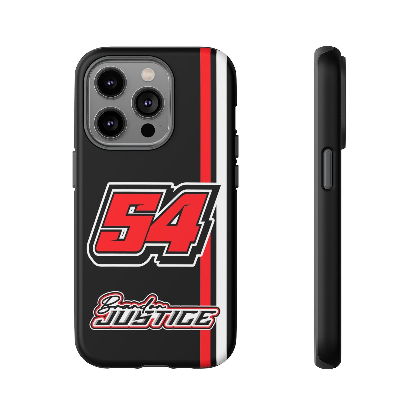 Brandon Justice #54 Race Stripe Phone Case