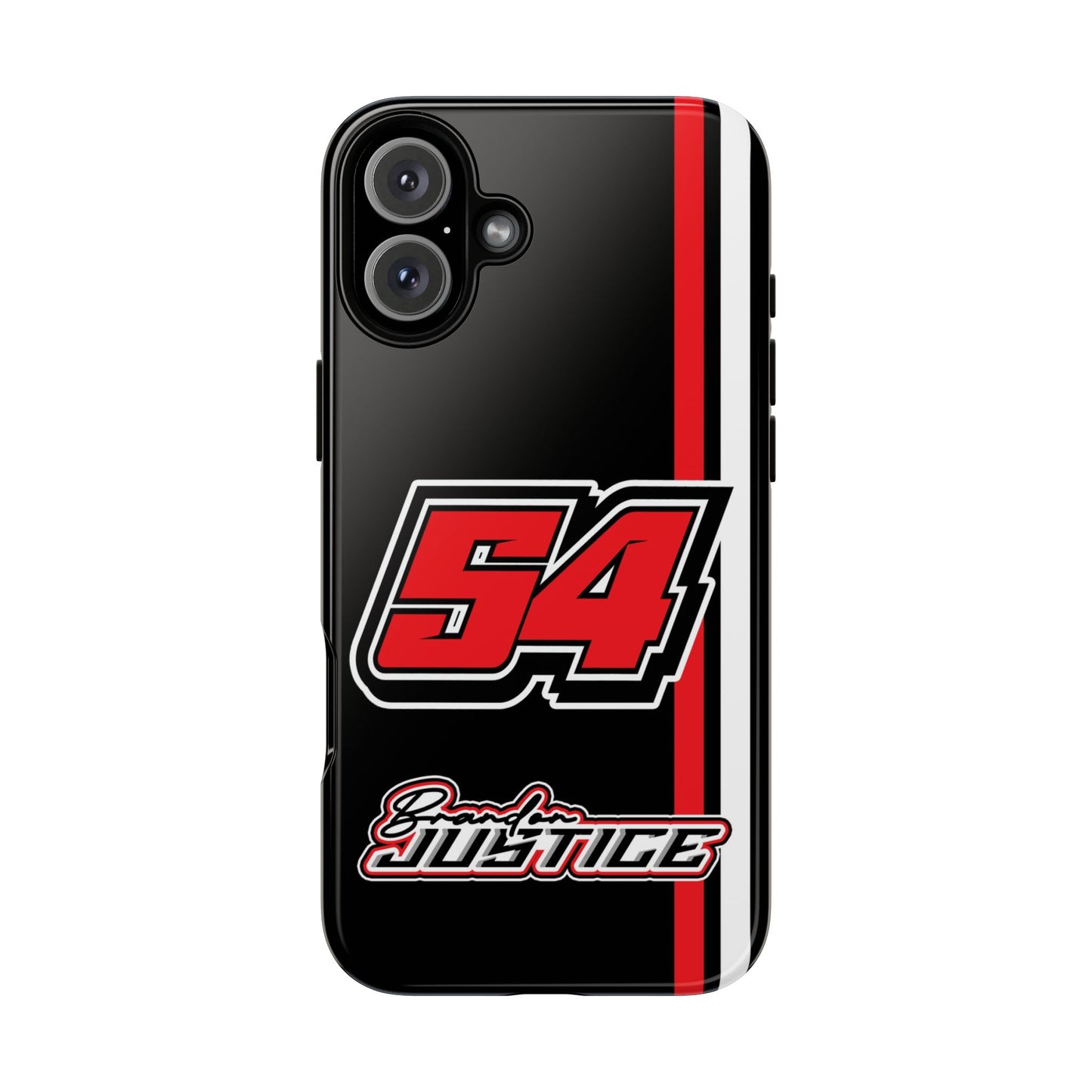 Brandon Justice #54 Race Stripe Phone Case