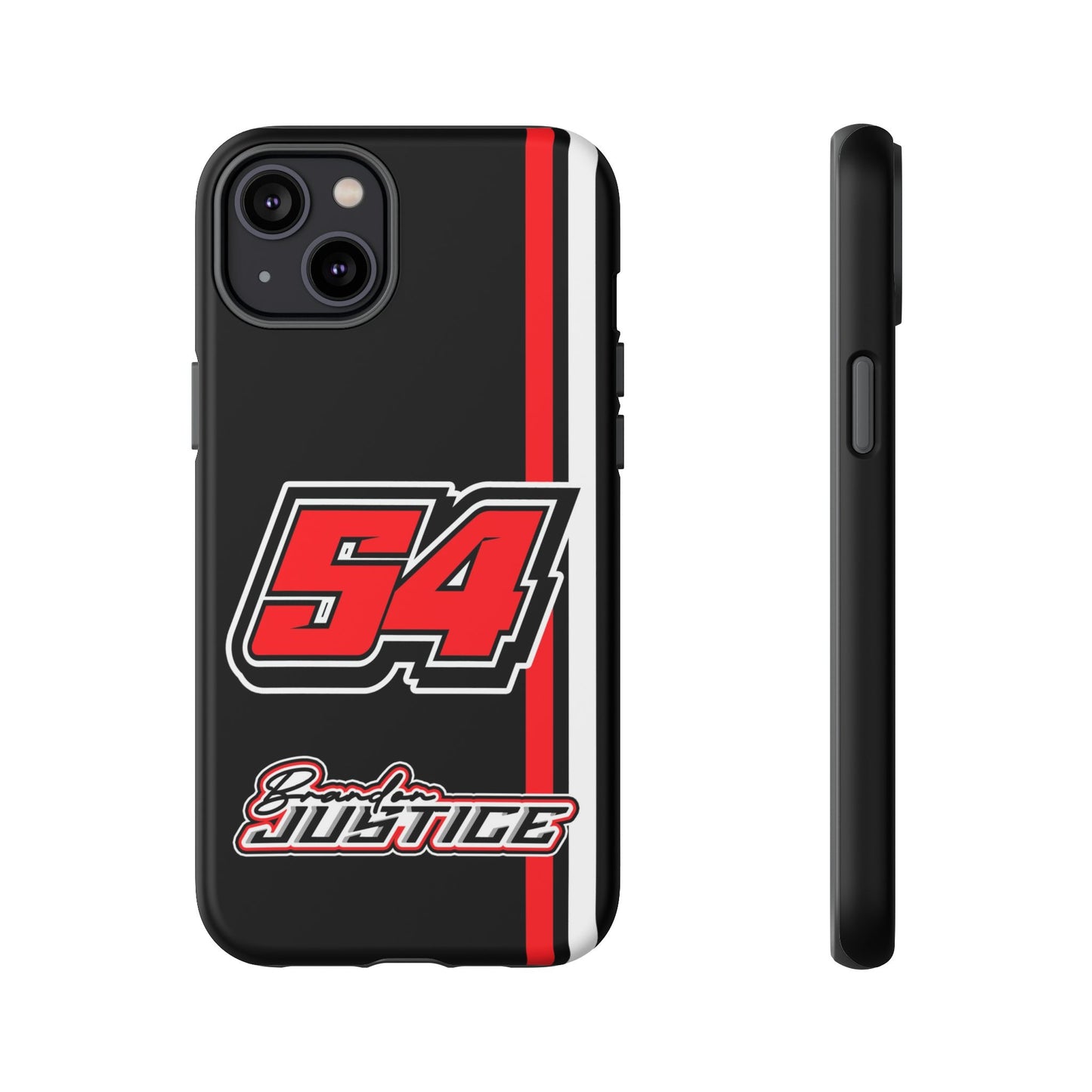 Brandon Justice #54 Race Stripe Phone Case