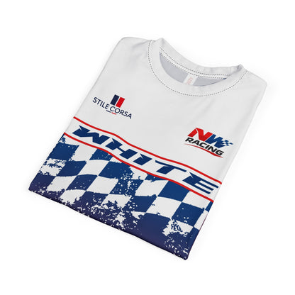 White #95 Checkered Surge Performance Tee